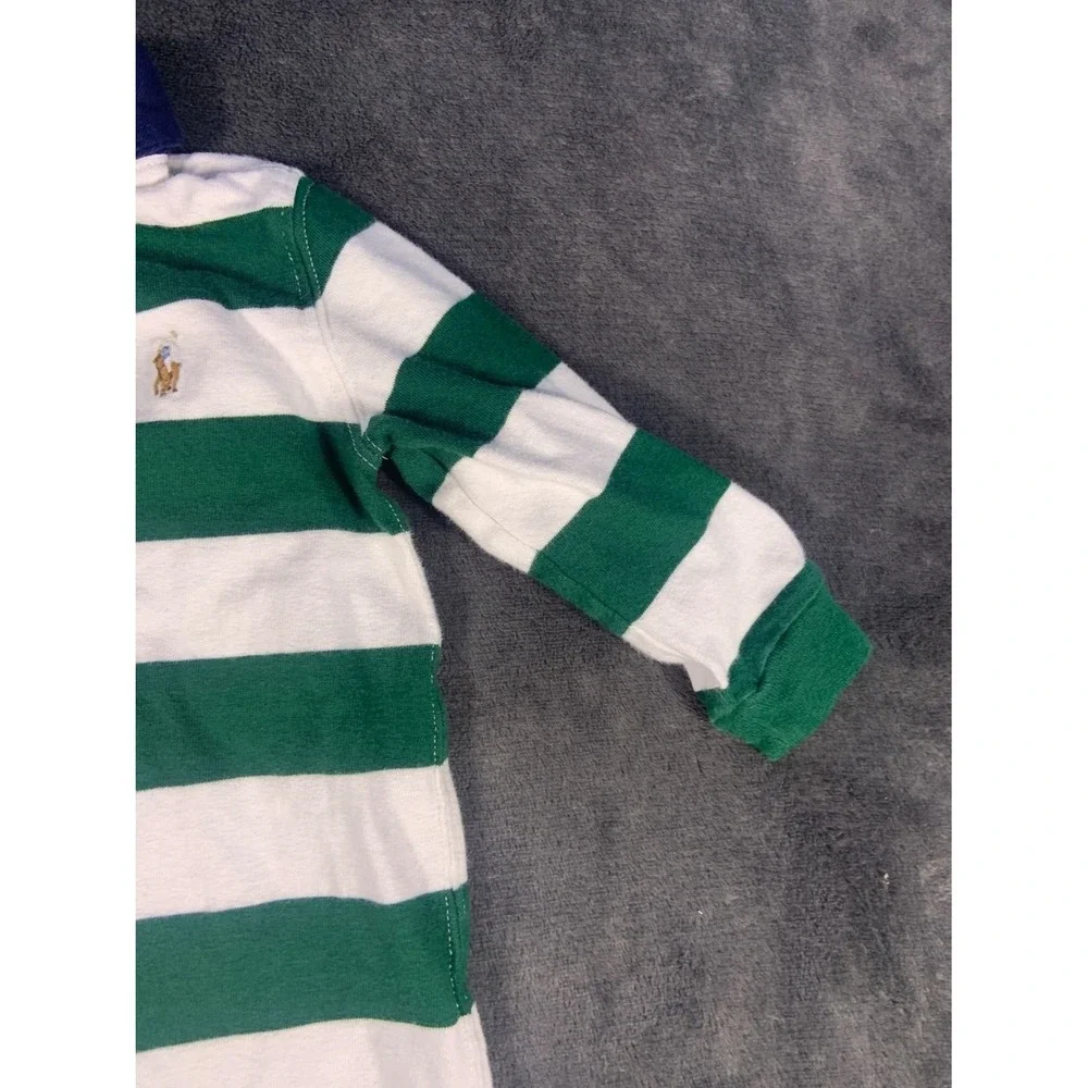 Ralph Lauren Polo Bear Baby One-Piece 9 Months Green 100% Cotton